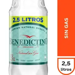 BENEDICTINO - Agua Purificada Benedictino Sin Gas 2.5 Lt