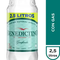 BENEDICTINO - Agua Purificada Benedictino Con Gas 2.5 LT