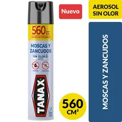 TANAX - Insecticida Aerosol Mata Moscas y Zancudos Tanax Sin olor 560 cc