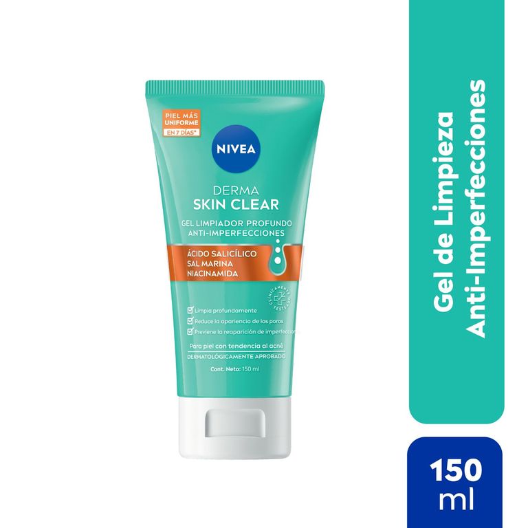 Gel Limpiador Facial Nivea Derma Skin Clear 150 ml