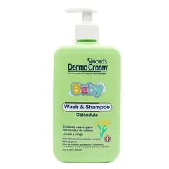DERMOCREAM - Baby Wash Jabón y Shampoo Caléndula Dermo Cream Simond's 400 ml