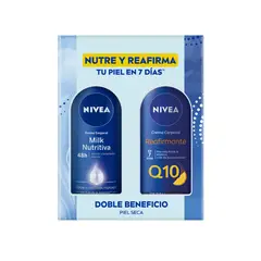 NIVEA - Pack Crema Corporal Nivea Milk + Reafirmante Q10 2 x 400 ml