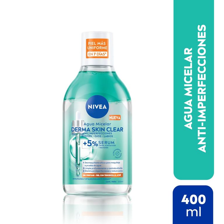 Agua Micelar Nivea Derma Skin Clear 400 ml