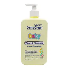 DERMOCREAM - Baby Wash Jabón y Shampoo Avena Prebiótica Dermo Cream Simond's 400 ml