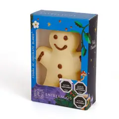 ENTRELAGOS - Figura de Chocolate Blanco Mono Nieve Entrelagos 100 g