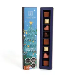 ENTRELAGOS - Caja de Bombones de Chocolate Navidad Entrelagos 8 Un 79 g