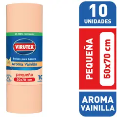 VIRUTEX - Bolsa de Basura Pequeña 50x70 Vainilla Virutex 10 un