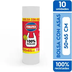 VIRUTEX - Bolsa de Basura con Asas 50 x 65 10 un