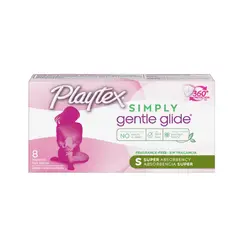 PLAYTEX - Tampones Simply Gentle Glide Absorbencia Super Playtex 8un