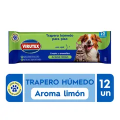 VIRUTEX - Trapero Húmedo Pets Aroma Limón Virutex 12 un