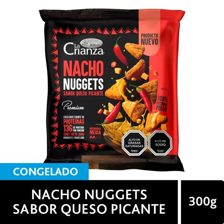 Nacho Nuggets Sabor Queso Picante Congelados La Crianza 300 g - Tottus - $3.490