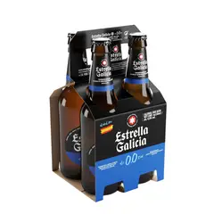 ESTRELLA GALICIA - Pack Cerveza Sin Alcohol Botella Estrella Galicia 4 x 330 ml