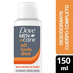 DOVE - Desodorante Aerosol All Body Deo Shea Butter y Cedar Men Dove 150 ml
