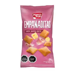 MARCO POLO - Snack Empanaditas Sabor Jamón y Queso Marco Polo 100 g