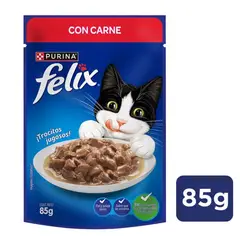 FELIX - Alimento Húmedo para Gatos Pouch Carne Purina Felix 85 g