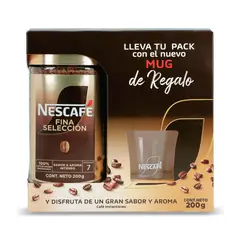 NESCAFE - Pack Café Instantáneo Fina Selección Nescafe 200 gr + Mug
