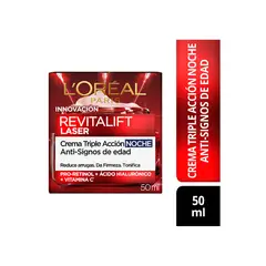 LOREAL - Crema Facial Revitalift Triple Acción Antiedad Noche Dermo Expertise 50 ml