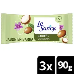 LE SANCY - Pack Jabón en Barra Karité y Verbena Le Sancy 3x90 gr