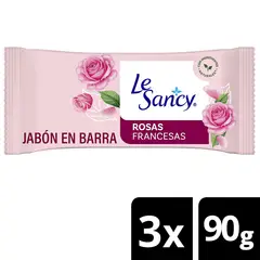 LE SANCY - Pack Jabón en Barra Rosas Francesas Le Sancy 3x90 gr