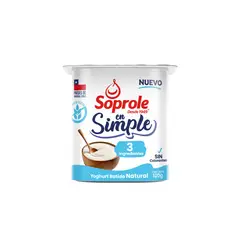 SOPROLE - Yoghurt en Simple Natural 3 Ingredientes Soprole 120 gr