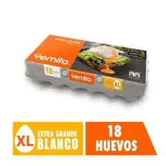 YEMITA - Huevo Blanco Extra Grande Yemita 18 un