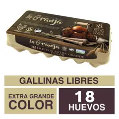 LA GRANJA - Huevo Color Extra Grande Gallina Libre La Granja 18 un