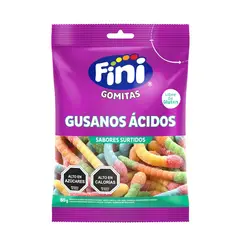 FINI - Gomitas Gusanos Ácidos Fini 80 g