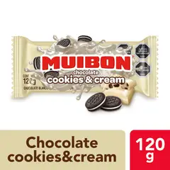 MUIBON - Barra de Chocolate Cookies and Cream Muibon 120 g
