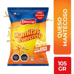 EVERCRISP - Snack Ramitas Sabor Queso Mantecoso Evercrisp 105 g
