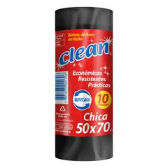 CLEAN - Bolsa de Basura Chica 50x70 Clean 10 un