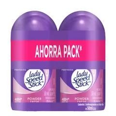 HAAGEN DAZ - Pack Desodorante Roll On Powder Fresh Lady Speed Stick 2x50 ml