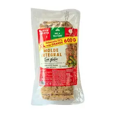 NO+GLUTEN - Pan de Molde Integral Sin Gluten No+Gluten 600 gr