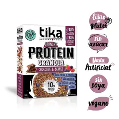 TIKA - Granola Crunchy Proteín Chocolate y Berries Tika 250 g