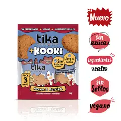 TIKA - Pack Galletones Kooki Proteín Avena y Cranberries Tika 3 x 30 GR