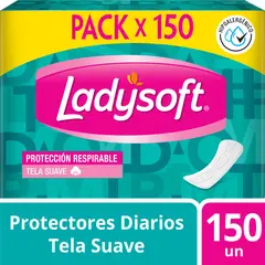 LADYSOFT - Protectores Diarios Tela Suave Ladysoft 150 un