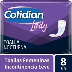 COTIDIAN LADY - Toalla Nocturna Pérdidas de Orina Cotidian Lady 8 un