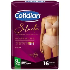 COTIDIAN - Ropa Interior Desechable Pants Mujer Silueta G/XG Cotidian 16 un