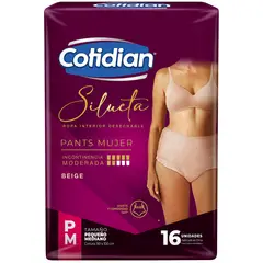 COTIDIAN - Ropa Interior Desechable Pants Mujer Silueta P/M Cotidian 16 un