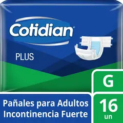 COTIDIAN - Pañales para Adulto Desechables Plus Talla G Cotidian 16 un