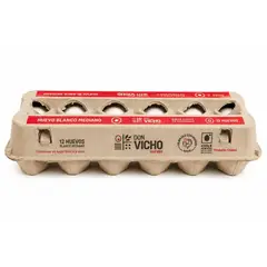 DON VICHO - Huevo Blanco Mediano Don Vicho 12 un