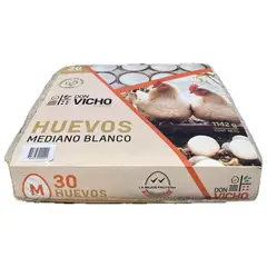 DON VICHO - Huevo Blanco Mediano Don Vicho 30 un