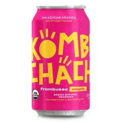 KOMBUCHACHA - Bebida Kombuchacha Sabor Frambuesa Sin Azúcar Lata 355 ml