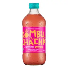 KOMBUCHACHA - Bebida Kombuchacha Sabor Frambuesa, Jengibre y Limón Sin Azúcar 500 ml