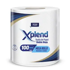 XPLEND - Toalla de Papel Doble Hoja 100 metros Xplend 1 un