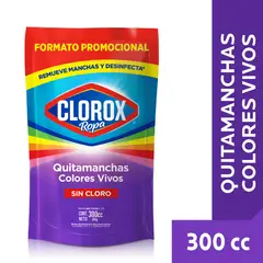 CLOROX - Quitamanchas Colores Vivos Ropa Color Clorox 300 ml
