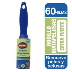VIRUTEX - Rodillo Quitapelusas 60 hojas Pet Virutex un