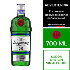 TANQUERAY - Gin London Dry Tanqueray Zero Alcohol 0° 700 ml