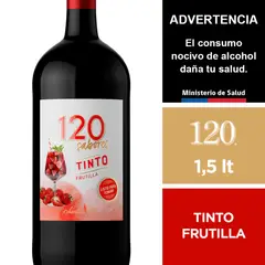 120 - Cóctel de Vino Tinto 120 Sabores Frutilla 9° 1.5 L