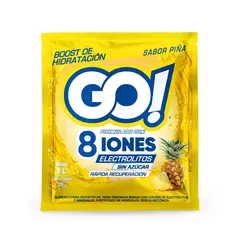 GO - Bebida Isotónica en Polvo Sabor Piña con Iones y Electrolitos Go! 25 g