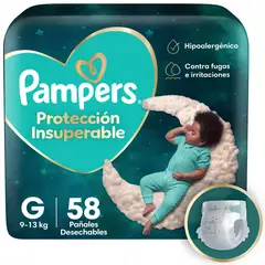 PAMPERS - Pañales Desechables Protección Insuperable G Pampers 58 un